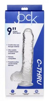 Jock C-Thru Transparante Dildo - 25 cm.