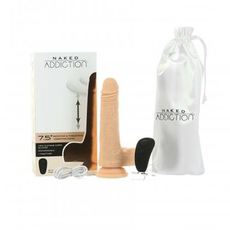 Naked Addiction - Realistische Roterende En Stotende Dildo Met Afstandsbedi