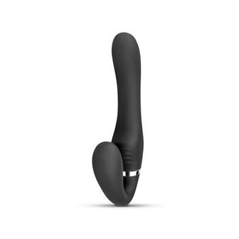 No-Parts - Avery Strapless Strapon Vibrerende Dildo 22 cm - Zwart