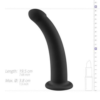 No-Parts - Parker Dildo 19.5 cm - Zwart