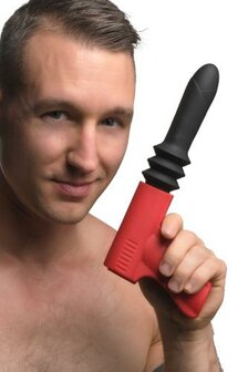 Stotende Pistool Vibrator - Zwart/Rood