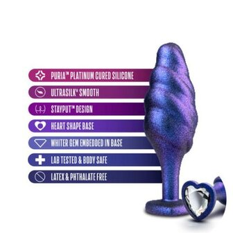 Anal Adventures Matrix - Bumped Bling Anaal Plug - Sapphire