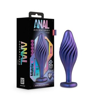 Anal Adventures Matrix - Swirling Bling Anaal Plug - Sapphire