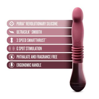 Temptasia - Trixie Stotende Dildo - Wijnrood