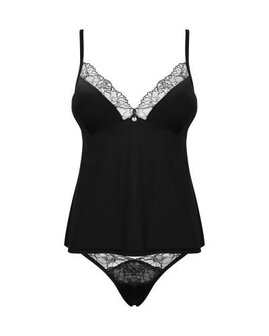 Bella Rou - Set Top &amp; String - Zwart