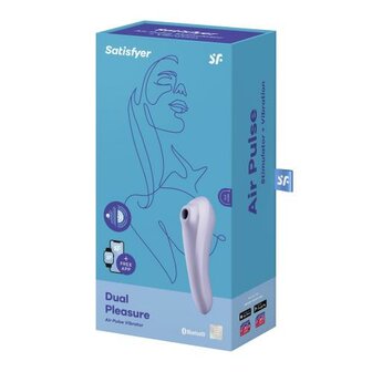 Satisfyer Dual Pleasure Luchtdrukvibrator - Mauve