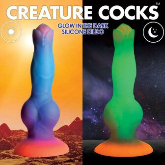 Glow-in-the-dark Siliconen Alien Dildo