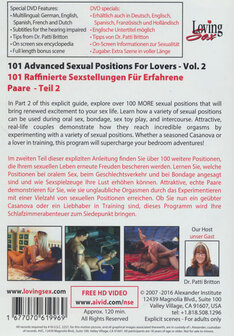 101 Advanced Sexual Positions For Lovers 2 - DVD