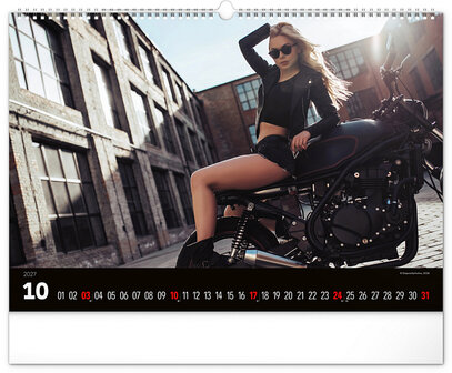 Sexy Wandkalender Girls and Bikes 2027