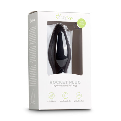 Medium Zwarte Siliconen Buttplug