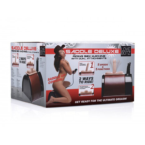 The Saddle Deluxe Sex Machine Met 2 Opzetstukken