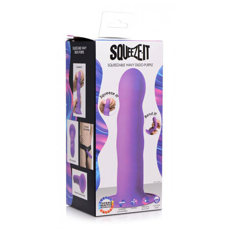 Squeeze-It Wavy Dildo - Paars