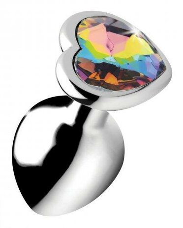 Rainbow Heart Buttplug - Middel