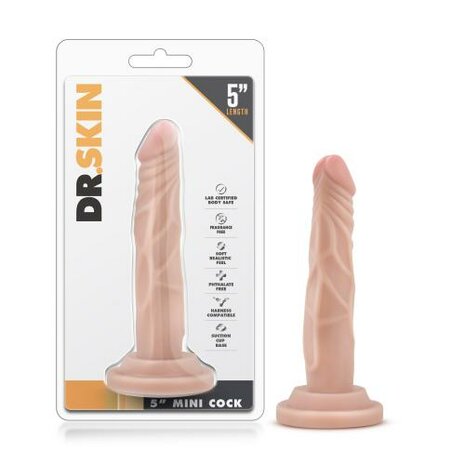 Dr. Skin - Realistische Mini Dildo Met Zuignap 15 cm - Beige