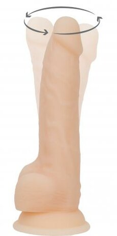 Naked Addiction - Realistische Roterende Dildo Met Afstandsbediening - 18 c