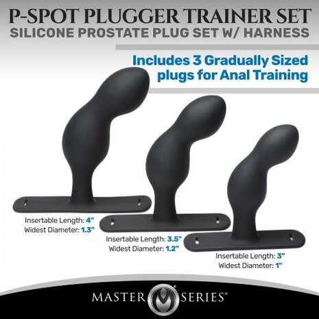 P-Spot Plugger Prostaat Plug Set Met Harnas