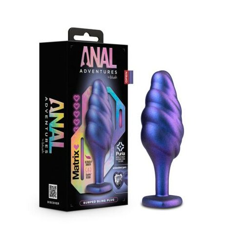 Anal Adventures Matrix - Bumped Bling Anaal Plug - Sapphire