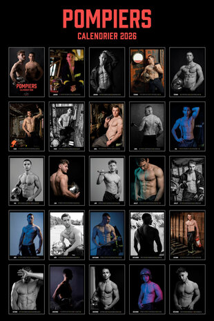Sexy Kalender 2026: Pompiers - Brandweermannen