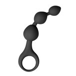 Siliconen anale kralen dildo - zwart Siliconen anale kralen dildo - zwart