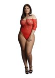 Le Désir - Rhinestones Off Shoulder Body - Red Le Désir - Rhinestones Off Shoulder Body - Red
